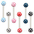 TR01038 resin barbell tongue ring jewelry , tongue barbell body piercing
